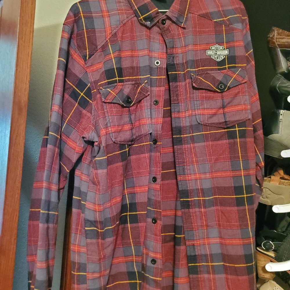 Harley Davidson XL Flannel Shirt